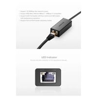 Лот: 21574395. Фото: 2. Адаптер UGREEN USB 2.0 10/100Mbps... Носители информации