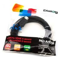 Лот: 12149521. Фото: 2. Кабель Dialog HDMI - micro HDMI... Комплектующие