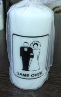 Лот: 12568421. Фото: 2. Свадебная свеча-прикол) Game Over. Товары для праздника