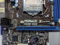 Лот: 25414903. Фото: 2. Материнская плата Asrock H61M-DGS... Комплектующие