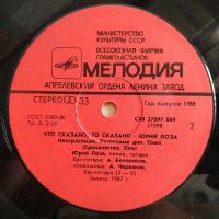Лот: 19305670. Фото: 4. LP ● ЮРИЙ ЛОЗА ● Что сказано...