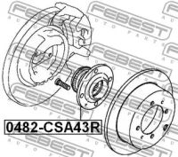 Лот: 25870369. Фото: 2. Ступица задняя FEBEST 0482CSA43R. Автозапчасти
