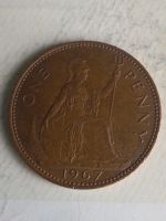 Лот: 15941896. Фото: 2. Великобритания 1 пенни, 1967. Монеты