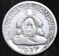 Лот: 15001006. Фото: 2. Гондурас. 50 сентаво. 1937 год... Монеты