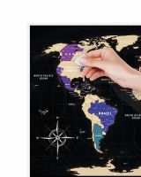 Лот: 15601398. Фото: 4. Скретч Карта Мира Travel Map Black... Красноярск