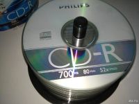 Лот: 9340827. Фото: 2. Диск CD-R "Philips" новый, 46шт... Носители информации