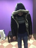 Лот: 8448517. Фото: 2. Шуба мужская, мутон, волк, б.у... Мужская одежда