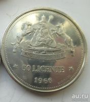 Лот: 8375803. Фото: 3. Лесото, 50 лисенте, 1966 г.,серебро... Коллекционирование, моделизм