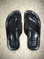 Лот: 5085051. Фото: 2. Черные кожаные сандалии/сланцы... Мужская обувь