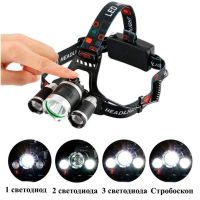 Лот: 11573292. Фото: 2. Налобный фонарь Boruit HL-003. Туризм