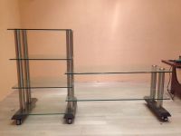 Лот: 6216605. Фото: 2. Стеклянный стол под аппаратуру... Мебель для гостиной