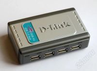 Лот: 512899. Фото: 2. Активный USB 2.0 хаб D-Link DUB-H4... Комплектующие