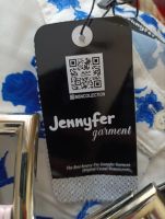 Лот: 25523897. Фото: 3. Белое платье с большими синими... Одежда, обувь, галантерея