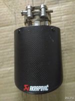 Лот: 15753819. Фото: 2. насадка AkrapoviC «карбон» на... Автозапчасти