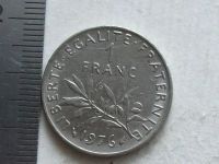 Лот: 8413443. Фото: 7. Монета 1 франк один Франция 1976...