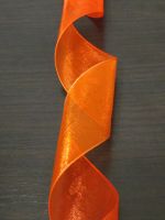 Лот: 12138616. Фото: 2. Органза оранжевая Ширина 40 мм... Вязание, шитье