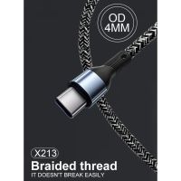 Лот: 25794819. Фото: 5. Кабель WUW X213 USB->Type-C 2...