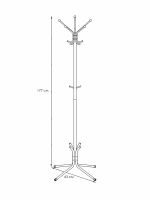 Лот: 21235753. Фото: 2. Вешалка напольная Луч-5 (белый... Мебель для прихожей