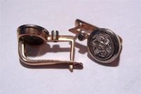 Лот: 888676. Фото: 3. Серьги золото 583 пробы с камнями. Красноярск