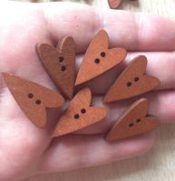 Лот: 9481573. Фото: 3. Сердечки темное дерево, цена за... Красноярск