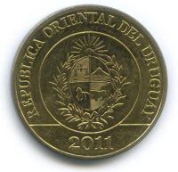 Лот: 18825041. Фото: 2. Уругвай 2 песо 2011. Монеты
