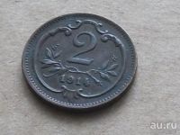 Лот: 12962690. Фото: 3. Монета 2 геллер два Австрия 1914... Коллекционирование, моделизм