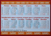 Лот: 18305463. Фото: 2. (№3290-17) календарик "Алло... Открытки, билеты и др.