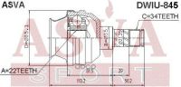 Лот: 24756052. Фото: 2. Шрус Внутренний 22X35x34 ASVA... Красноярск