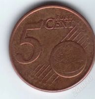 Лот: 16272. Фото: 2. 5 euro cent.