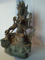 Лот: 14529124. Фото: 2. древняя бронзовая статуэтка будда... Антиквариат