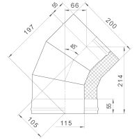 Лот: 19122770. Фото: 2. Отвод-сэндвич 135° d115х200мм... Тепловое оборудование, климат