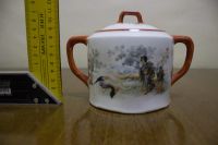 Лот: 6147194. Фото: 3. Сахарница фарфор Кузнецов сюжетная... Коллекционирование, моделизм