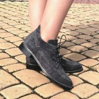 Лот: 16533683. Фото: 3. Женские замшевые полуботинки до... Одежда, обувь, галантерея