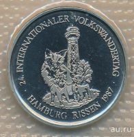 Лот: 8314889. Фото: 2. Германия Жетон Медаль 1987 Гамбург... Значки, медали, жетоны