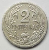 Лот: 140011. Фото: 2. Уругвай. 2 сентесимо 1924г. Редкость... Монеты