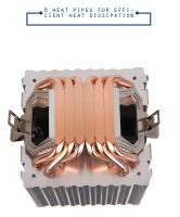 Лот: 17295974. Фото: 3. Башня охлаждения 6 трубок 2 кулера... Компьютеры, оргтехника, канцтовары