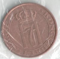 Лот: 14476840. Фото: 2. Норвегия 5 оре 1931 год (с6-3). Монеты