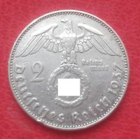 Лот: 6991142. Фото: 2. 2 марки 1937 года. Германия. Гинденбург... Монеты