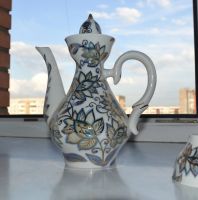 Лот: 11667336. Фото: 3. Сервиз для кофе по "восточному... Домашний быт