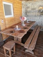 Лот: 19479784. Фото: 2. Стол две лавки массив сосны. Кухонная мебель