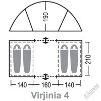 Лот: 5856182. Фото: 2. Палатка "Виржиния 4 V2" Зеленый. Туризм