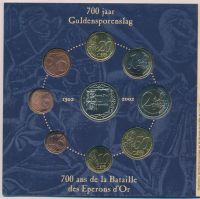 Лот: 10136011. Фото: 2. Бельгия 2002 Набор евро монет... Монеты