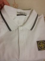 Лот: 5417155. Фото: 2. Stone Island поло (белое). Мужская одежда