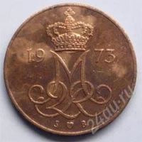 Лот: 92264. Фото: 2. Дания. 5 оре 1973г. (2). Монеты
