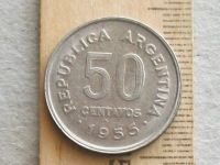 Лот: 16215150. Фото: 6. Монета 50 сентаво Аргентина 1955...