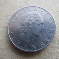 Лот: 23283351. Фото: 2. Монета 50 лир Италия 1955 кузнец... Монеты
