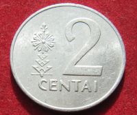 Лот: 18945633. Фото: 2. Литва 2 цента, 1991 г. Монеты