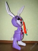 Лот: 130635. Фото: 2. Надувной зайчик сиреневый (средний... Дети растут