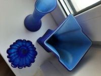 Лот: 17155473. Фото: 2. Три синие вазочки одним лотом. Предметы интерьера