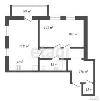 Лот: 16880778. Фото: 9. Продам 3-комн. кв. 73.8 кв.м...